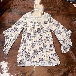 Kori light pink flower dress / tunic